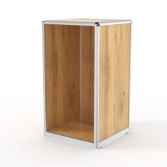 Прилавок из профиля Стаканчик №1 (без дверки), Дуб Золотистый
