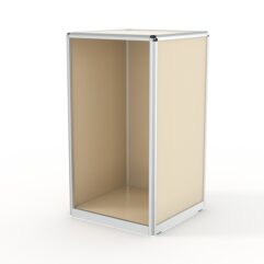 Прилавок из профиля Стаканчик №1 (без дверки), Крем Вайс