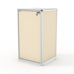 Прилавок из профиля Стаканчик №1  (с дверкой), Крем Вайс