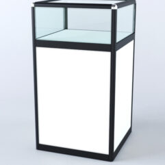 Прилавок из профиля Стаканчик №2 (без дверки), Белый+Черный