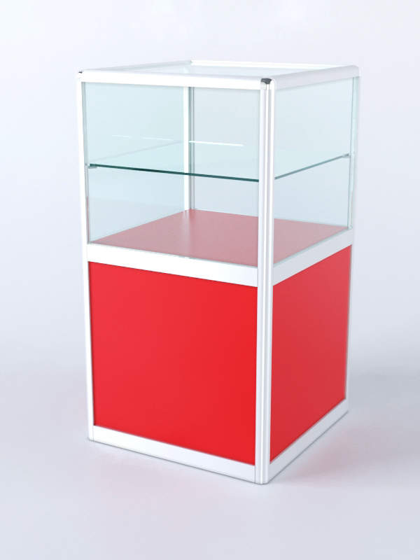 Прилавок из профиля Стаканчик №3 (без дверки), Красный 0149 BS