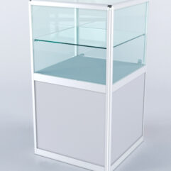 Прилавок из профиля Стаканчик №3 (с дверкой), Серый