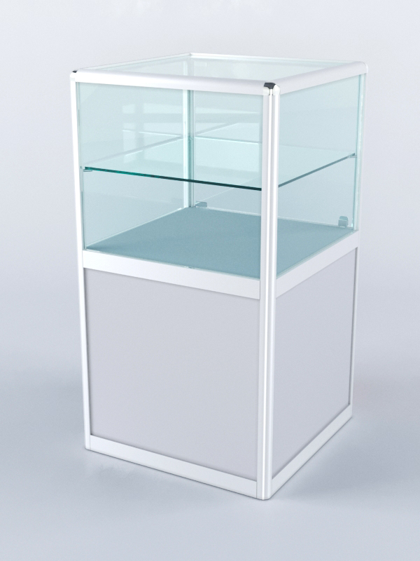 Прилавок из профиля Стаканчик №3 (с дверкой), Серый