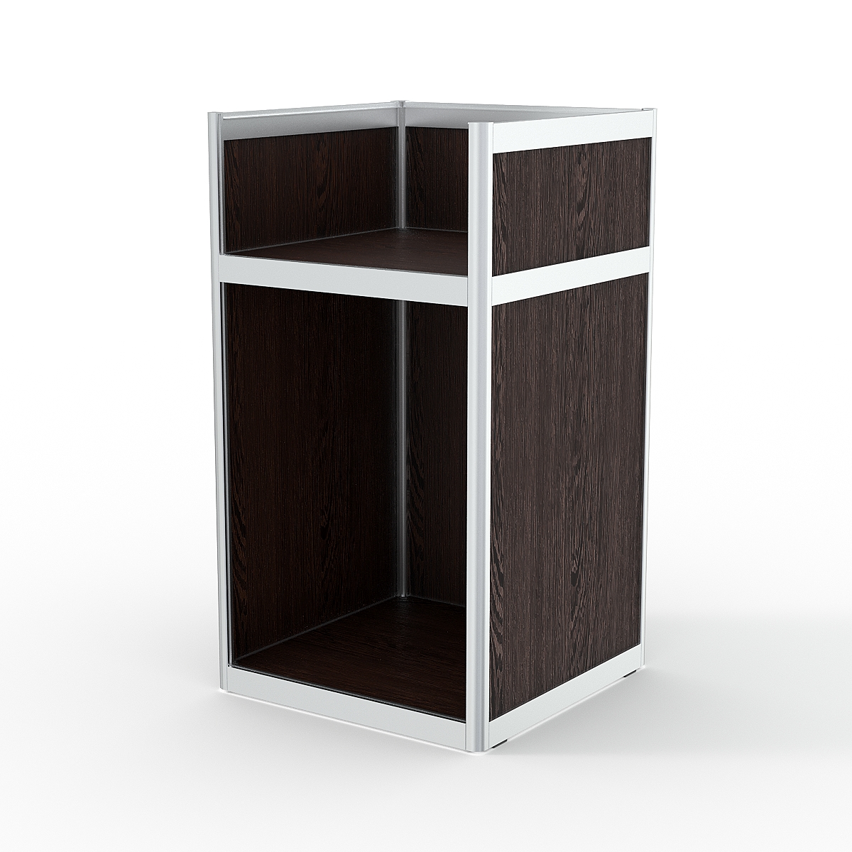 Прилавок под кассу из профиля №6 (без дверок), Дуб Венге