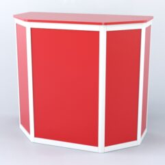 Прилавок из профиля трапеция №1 (без дверок), Красный + Белый