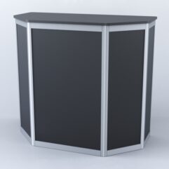 Прилавок из профиля трапеция №1 (без дверок), Черный