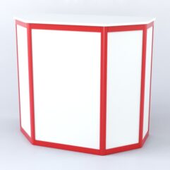 Прилавок из профиля трапеция №1 (с дверками), Белый + Красный