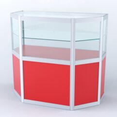 Прилавок из профиля трапеция №3 (без дверок), Красный 0149 BS