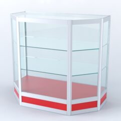 Прилавок из профиля трапеция №4 (без дверок), Красный 0149 BS