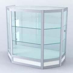 Прилавок из профиля трапеция №4 (с дверками), Белый