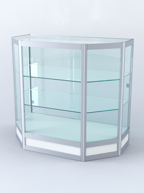 Прилавок из профиля трапеция №4 (с дверками), Белый