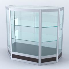 Прилавок из профиля трапеция №4 (с дверками), Дуб Венге