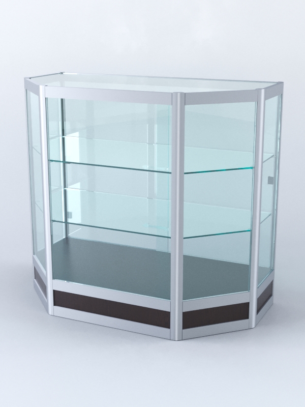 Прилавок из профиля трапеция №4 (с дверками), Дуб Венге