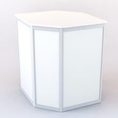Прилавок из профиля угловой шестигранный №1 (без дверок), Белый