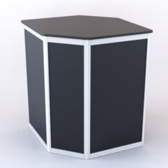 Прилавок из профиля угловой шестигранный №1 (без дверок), Черный