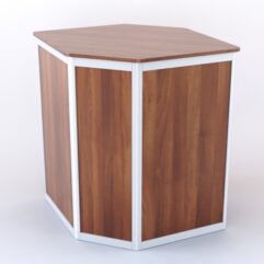 Прилавок из профиля угловой шестигранный №1 (без дверок), Орех