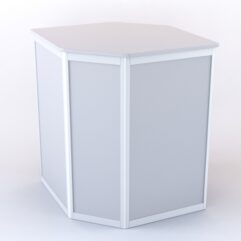 Прилавок из профиля угловой шестигранный №1 (без дверок), Серый