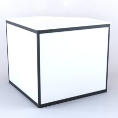 Прилавок из профиля угловой пятигранный №1 (без дверок), Белый + Черный