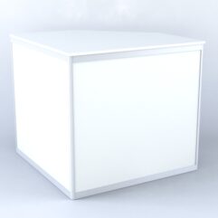 Прилавок из профиля угловой пятигранный №1 (без дверок), Белый