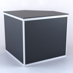 Прилавок из профиля угловой пятигранный №1 (без дверок), Черный