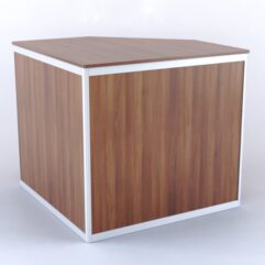 Прилавок из профиля угловой пятигранный №1 (без дверок), Орех