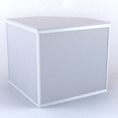 Прилавок из профиля угловой пятигранный №1 (без дверок), Серый