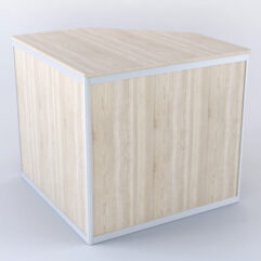 Прилавок из профиля угловой пятигранный №1 (с дверками), Дуб Сонома