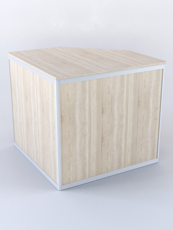 Прилавок из профиля угловой пятигранный №1 (с дверками), Дуб Сонома