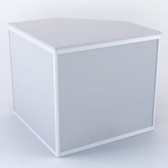 Прилавок из профиля угловой пятигранный №1 (с дверками), Серый