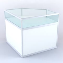 Прилавок из профиля угловой пятигранный №2 (без дверок), Белый