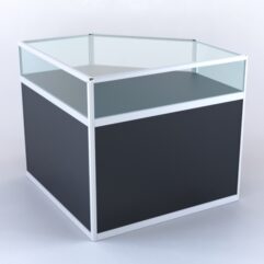 Прилавок из профиля угловой пятигранный №2 (без дверок), Черный