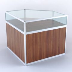 Прилавок из профиля угловой пятигранный №2 (без дверок), Орех