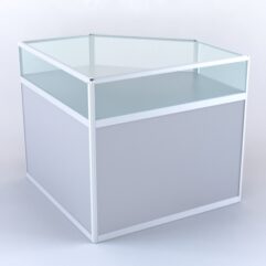 Прилавок из профиля угловой пятигранный №2 (без дверок), Серый