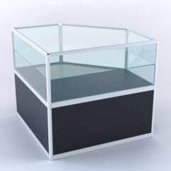 Прилавок из профиля угловой пятигранный №3 (без дверок), Черный