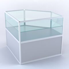 Прилавок из профиля угловой пятигранный №3 (без дверок), Серый