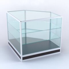 Прилавок из профиля угловой пятигранный №4 (без дверок), Дуб Венге