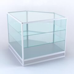 Прилавок из профиля угловой пятигранный №4 (без дверок), Серый