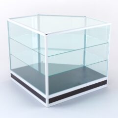 Прилавок из профиля угловой пятигранный №4 (с дверками), Дуб Венге