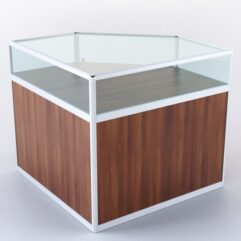 Прилавок из профиля угловой пятигранный №2 (с дверками), Орех