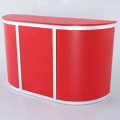 Прилавок из профиля с секторами №1 (с дверками), Красный 0149 BS
