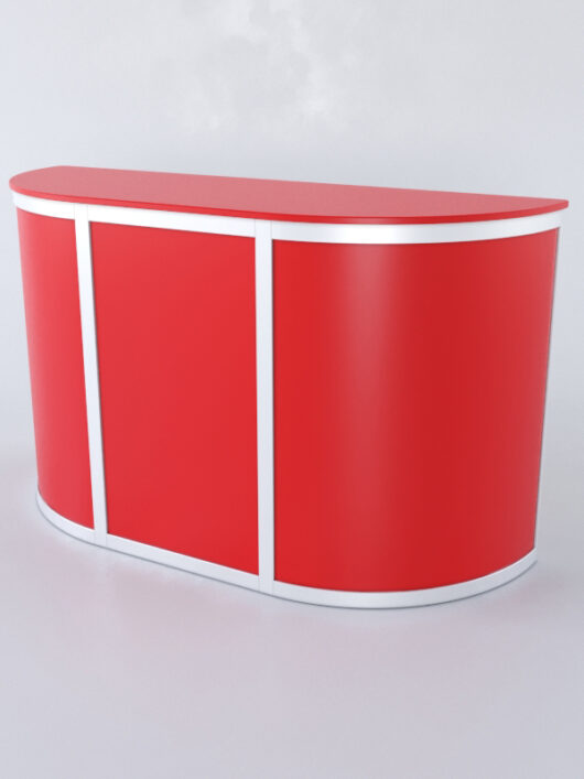 Прилавок из профиля с секторами №1 (с дверками), Красный 0149 BS