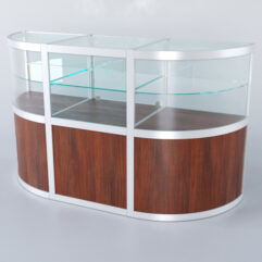 Прилавок из профиля с секторами №3 (с дверками), Орех