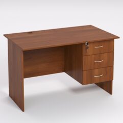 Стол однотумбовый офисный С-06 (правосторонний), Орех