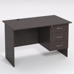 Стол однотумбовый офисный С-06 (правосторонний), Дуб Венге