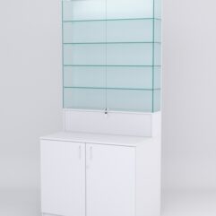 Витрина СОТА №1, задняя стенка ДСП, Белый