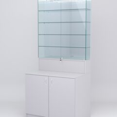 Витрина СОТА №2, задняя стенка Зеркало, Серый