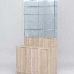 Витрина СОТА №2, задняя стенка Зеркало, Дуб Сонома