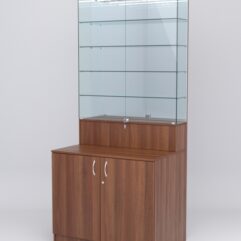 Витрина СОТА №2, задняя стенка Зеркало, Орех