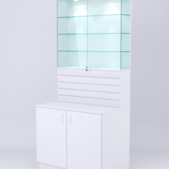 Витрина СОТА №3, задняя стенка ДСП, Белый