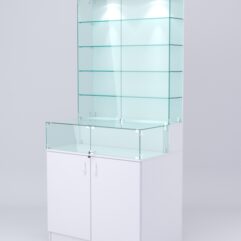 Витрина СОТА №6, задняя стенка ДСП, Белый